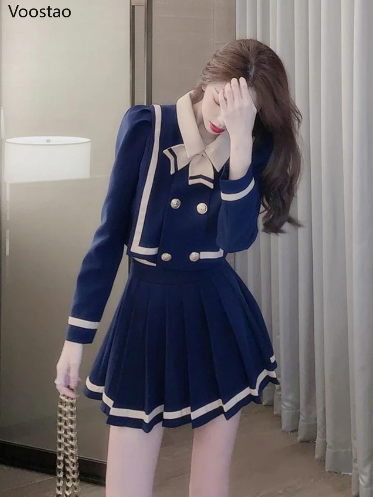 Комплект униформы в японском Корейском стиле Женский повседневный комплект из