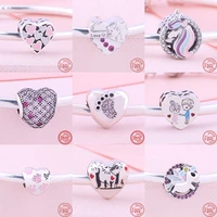 925 sterling silver holding hands family heart coffee cup fashion beads fit original pandora charms bracelets women fine jewelry