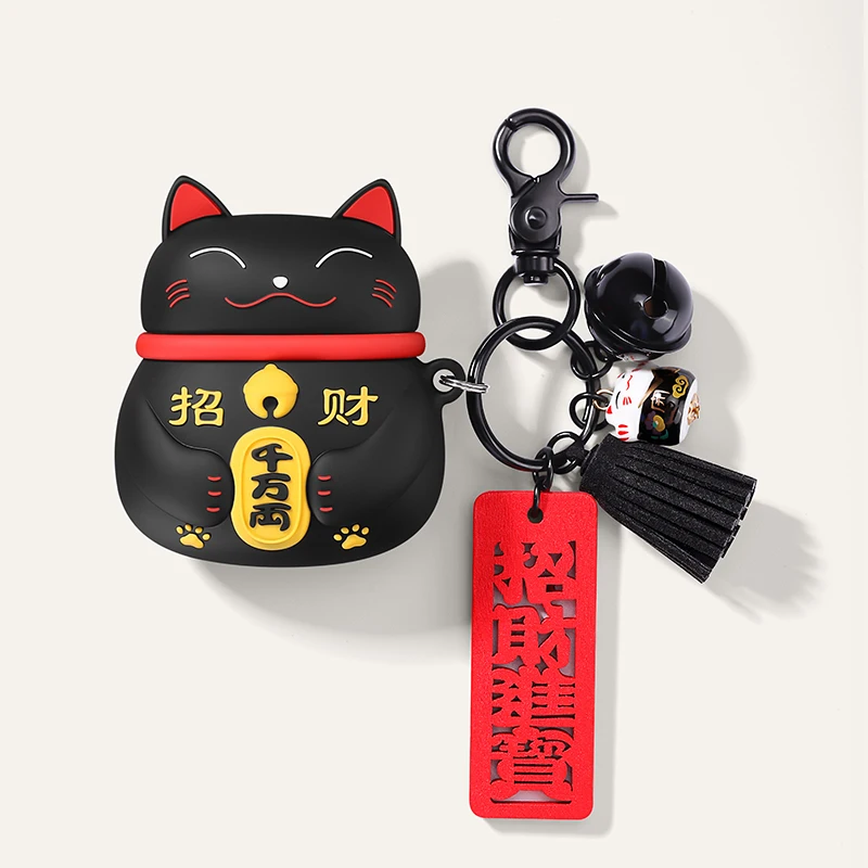 

earphone silicone case for airpods pro cute tup soft Protective cover for apple airpods1 2 with keychain cartoon box