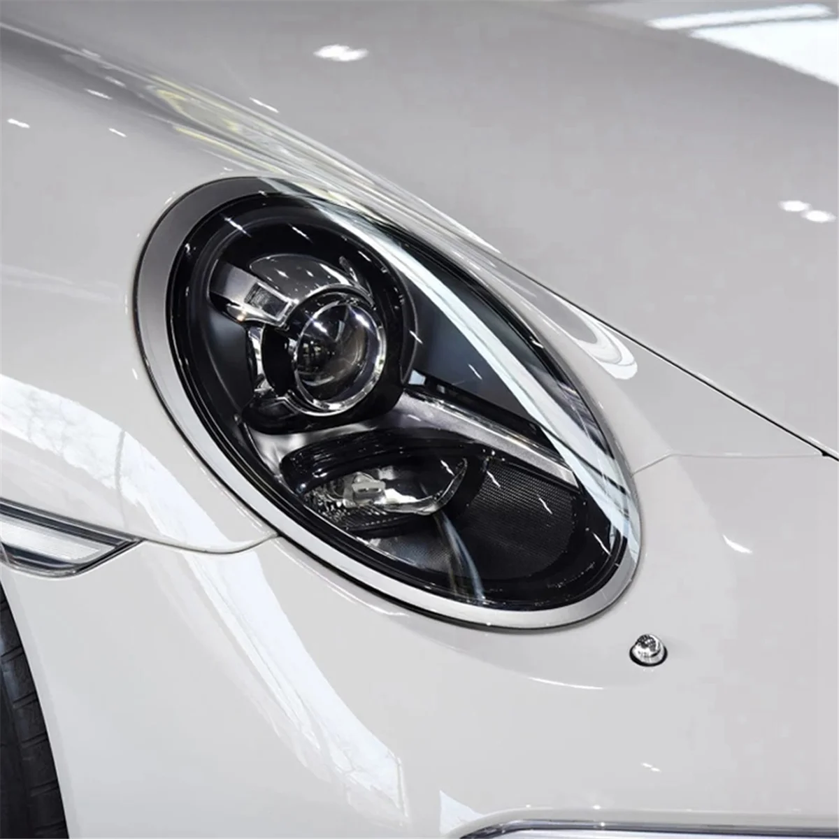 Накладка на переднюю фару автомобиля правая прозрачная крышка объектива для Porsche