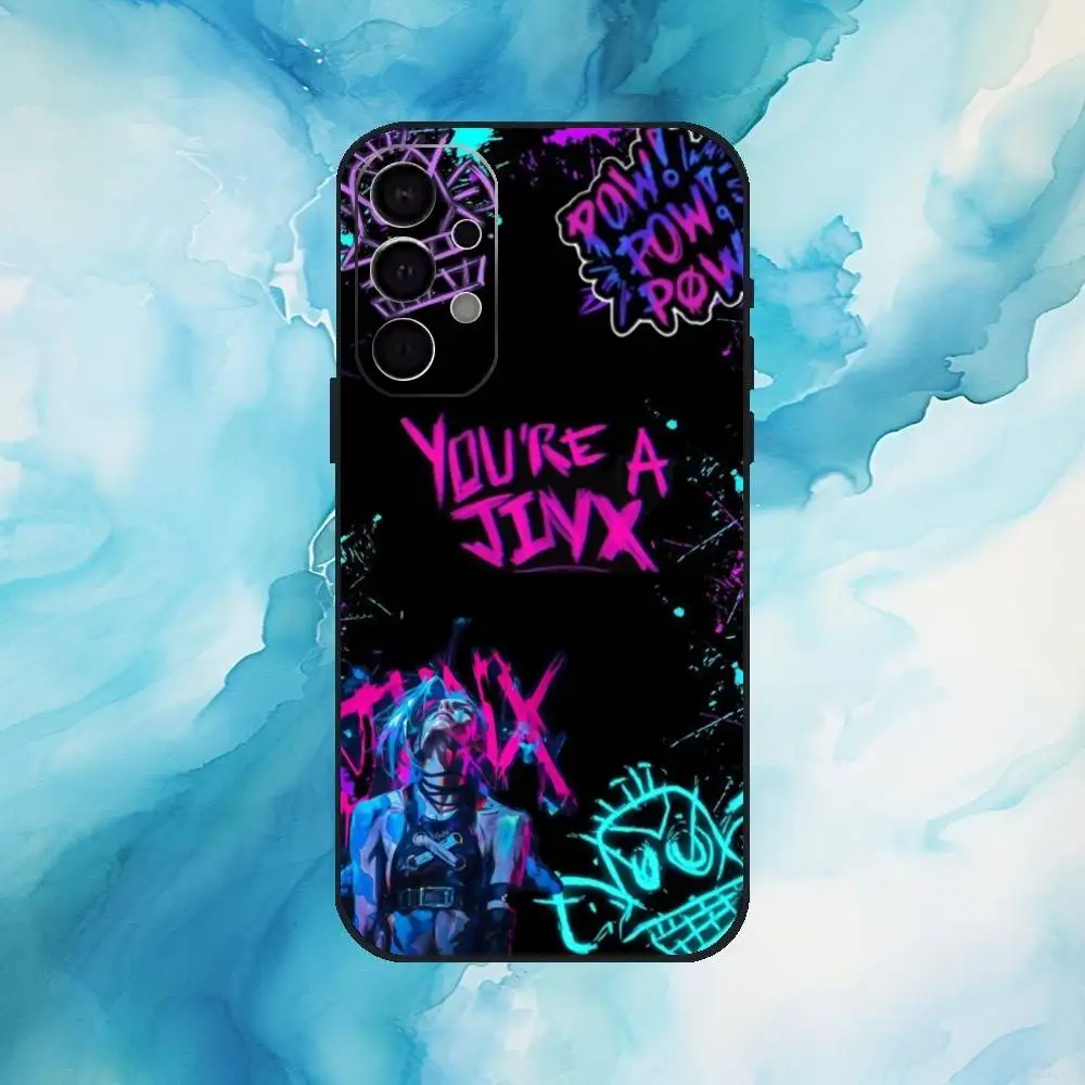 Фото Чехол для телефона L-League of Legends L-LOL Jinx для Samsung Galaxy A73, A72, A71, A70, A53, A52, A51, мягкий черный чехол Inthers №4
