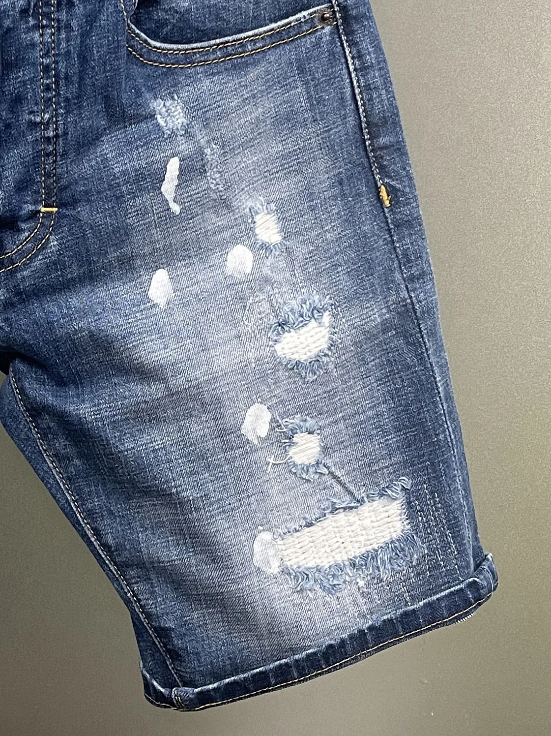 2024 модные мужские джинсовые шорты D2 джинсы потертые повседневные