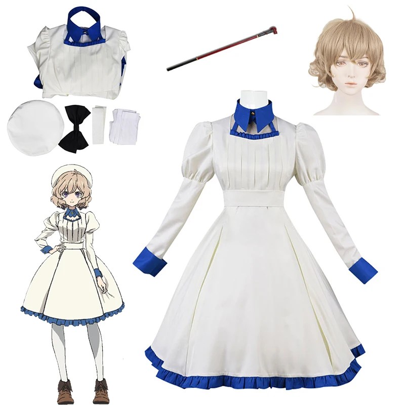 

Anime In/Spectre Cosplay Iwanaga Kotoko Costume Dress Wig Hat Wand Invented Inference Halloween Carnival Suit Princess Uniform