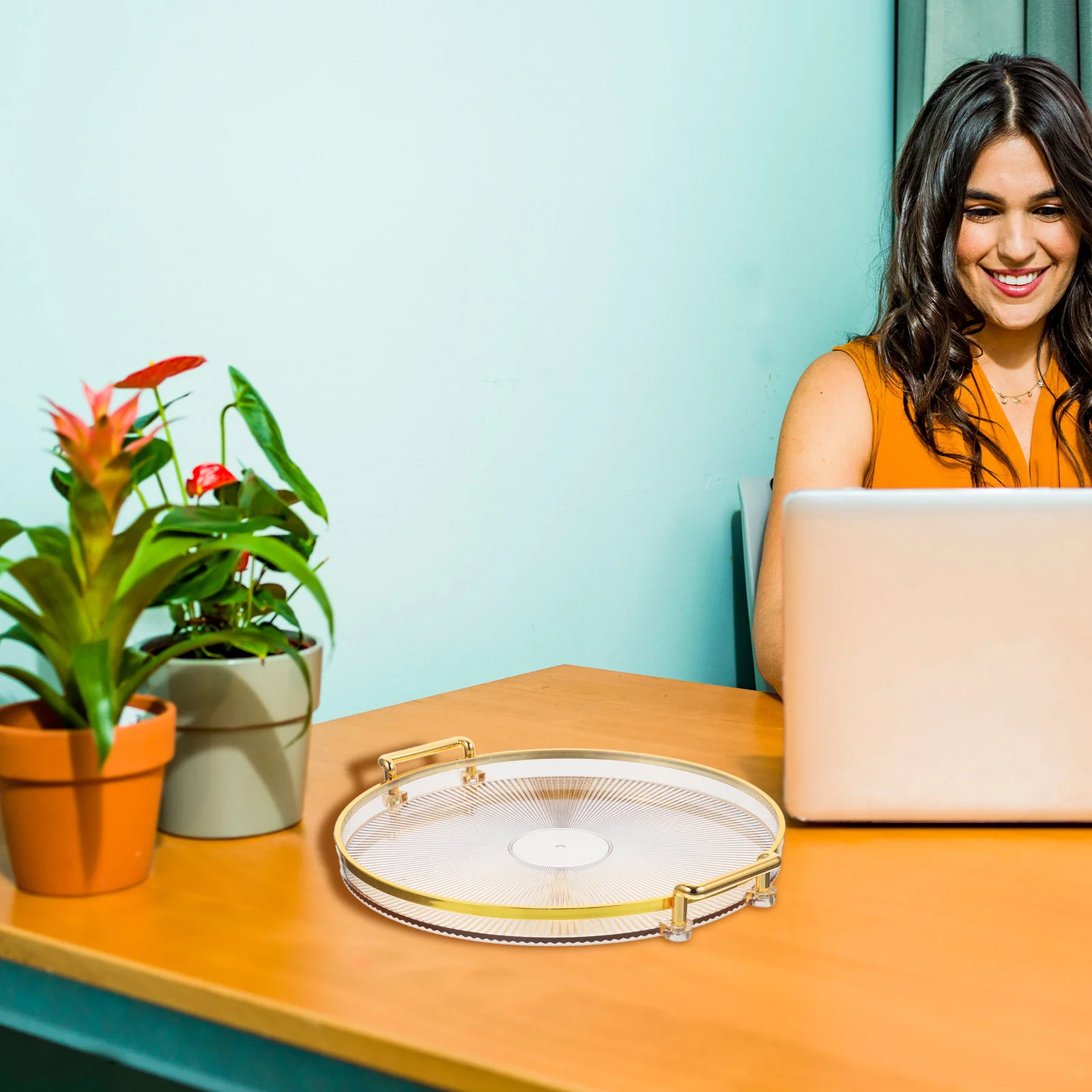 Настольный лоток для хранения ящики декоративная сервировочная тарелка коробка