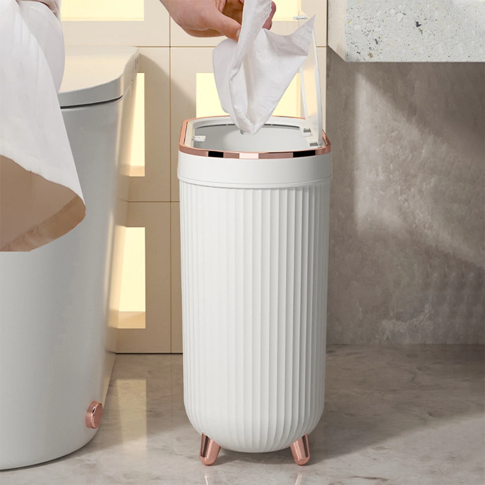 

Trash Lids Foot Waterproof Toilet Can For Trash Press New Can Kitchen Bathroom With With For Garbage Luxury Gold