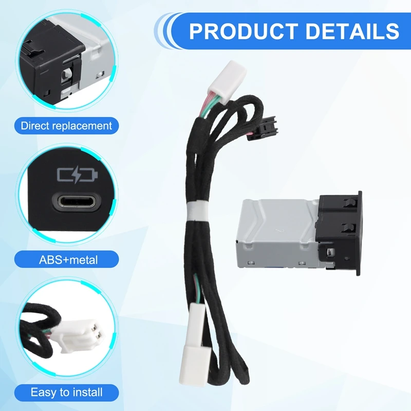 Автомобильное зарядное устройство с двумя разъемами USB PD Тип C блок