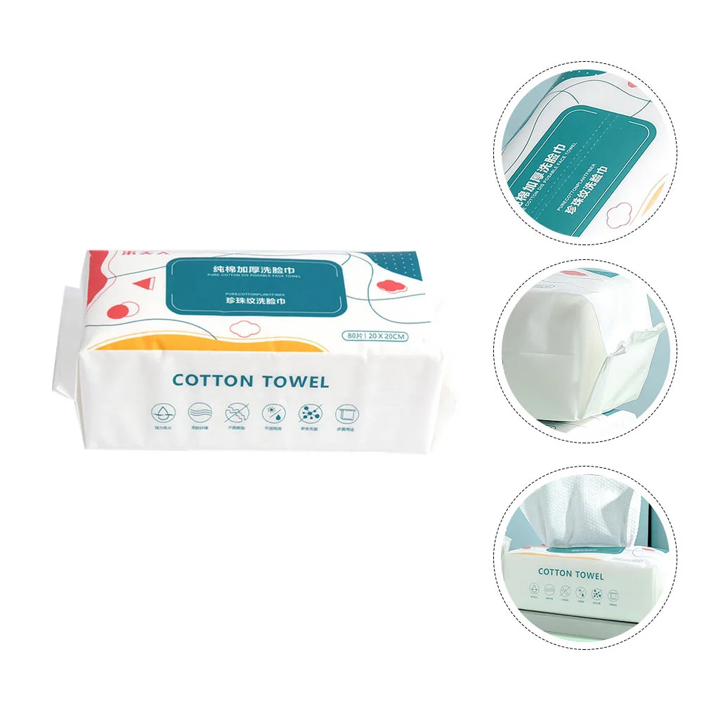 

Soft Cotton Makeup Remover Towels for Sensitive Skin - Facial Cleansing Cloths Disposable Wipes Pack
