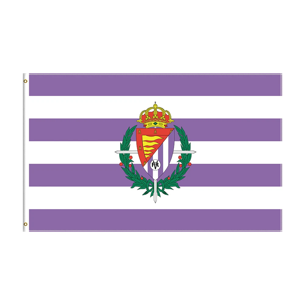 

90x150cm Real Valladolid FC Flag Polyester Printed Football Team For Decoration