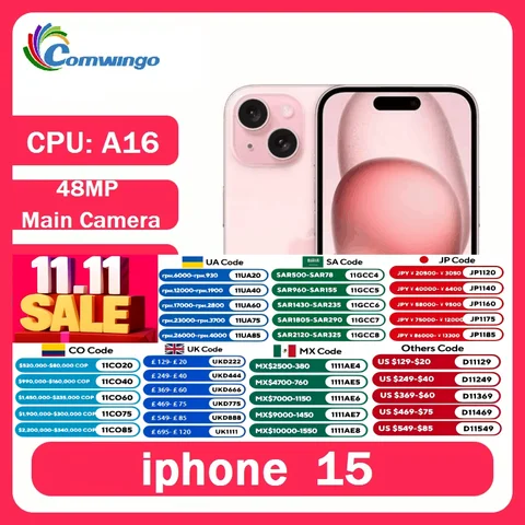 Смартфон Apple iPhone 15, 6/128ГБ, 6/256ГБ, Б/у
