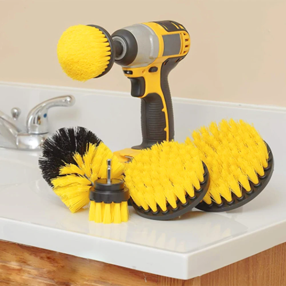 

Drill Brush Attachment Set 2"/2.5"/3.5"/4"/5" Brush Power Drill Scrubber Car Washing Cleaning Brush Polisher Bathroom Clean Tool