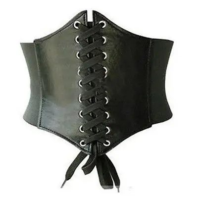 

Fashion Corset Black Wide Belt Pu Leather Slimming Body Belts for Women Elastic High Waist Belt Female Cummerbunds Bustier