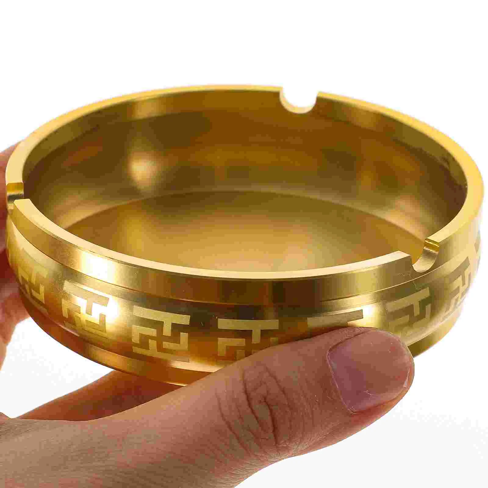 

Ashtray Indoor Tabletop Household Metal Office Desktop Brass Vintage Style