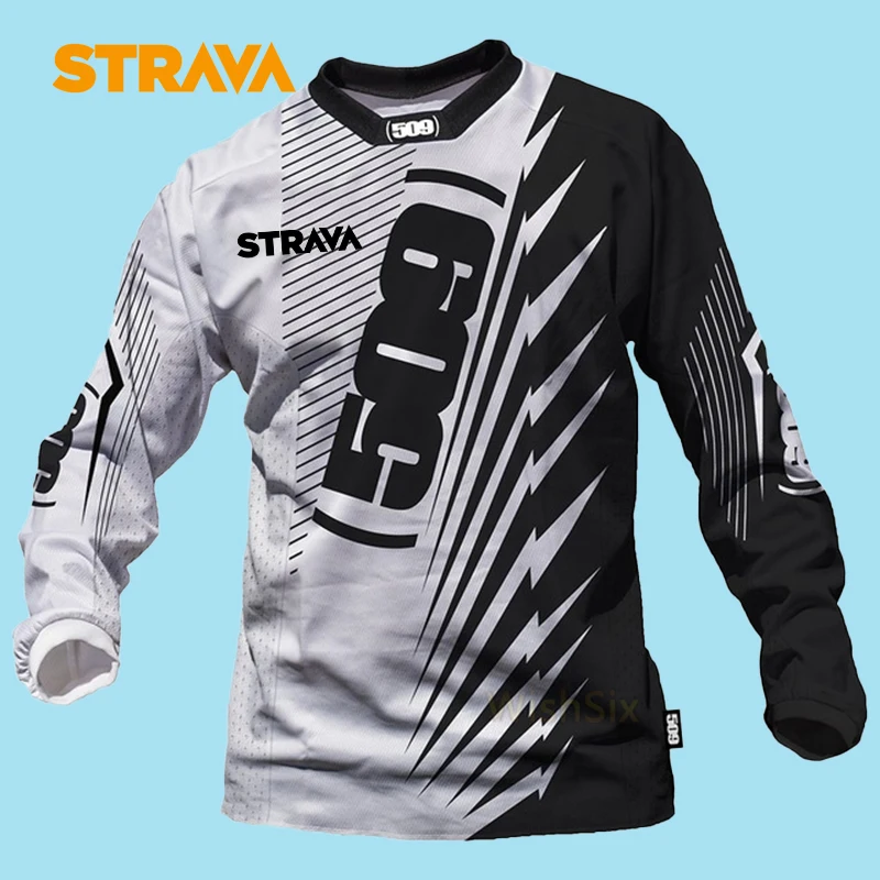 

Strava Cycling T-Shirt Mountain Breathable Cycling Jersey Clothing Uv Protection Cycling Jersey Long Sleeve Quick Dry Mtb Shirt