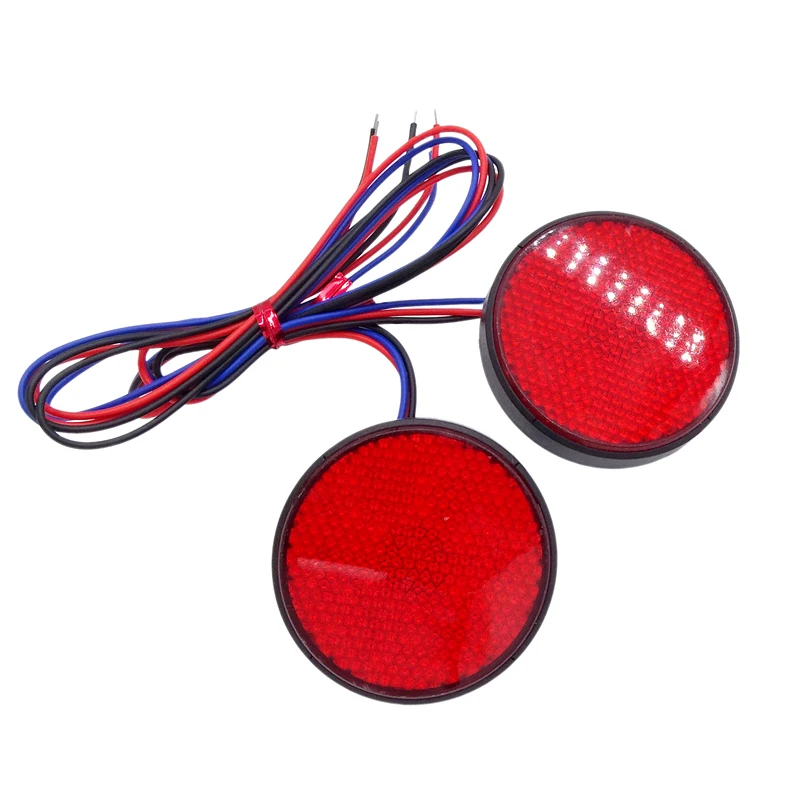 2 шт. 24 светодиодный отражатель тормозной остановки для мотоцикла, круглый задний габаритный фонарь для автомобиля, мотоцикла, грузовика, указатель поворота