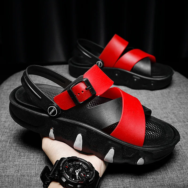 

Summer Couple Sandals Fashion Large Size Casual Jelly Sandals Men Platform Outdoor Sport Beach Shoes Male Thick Bottom Sandalias