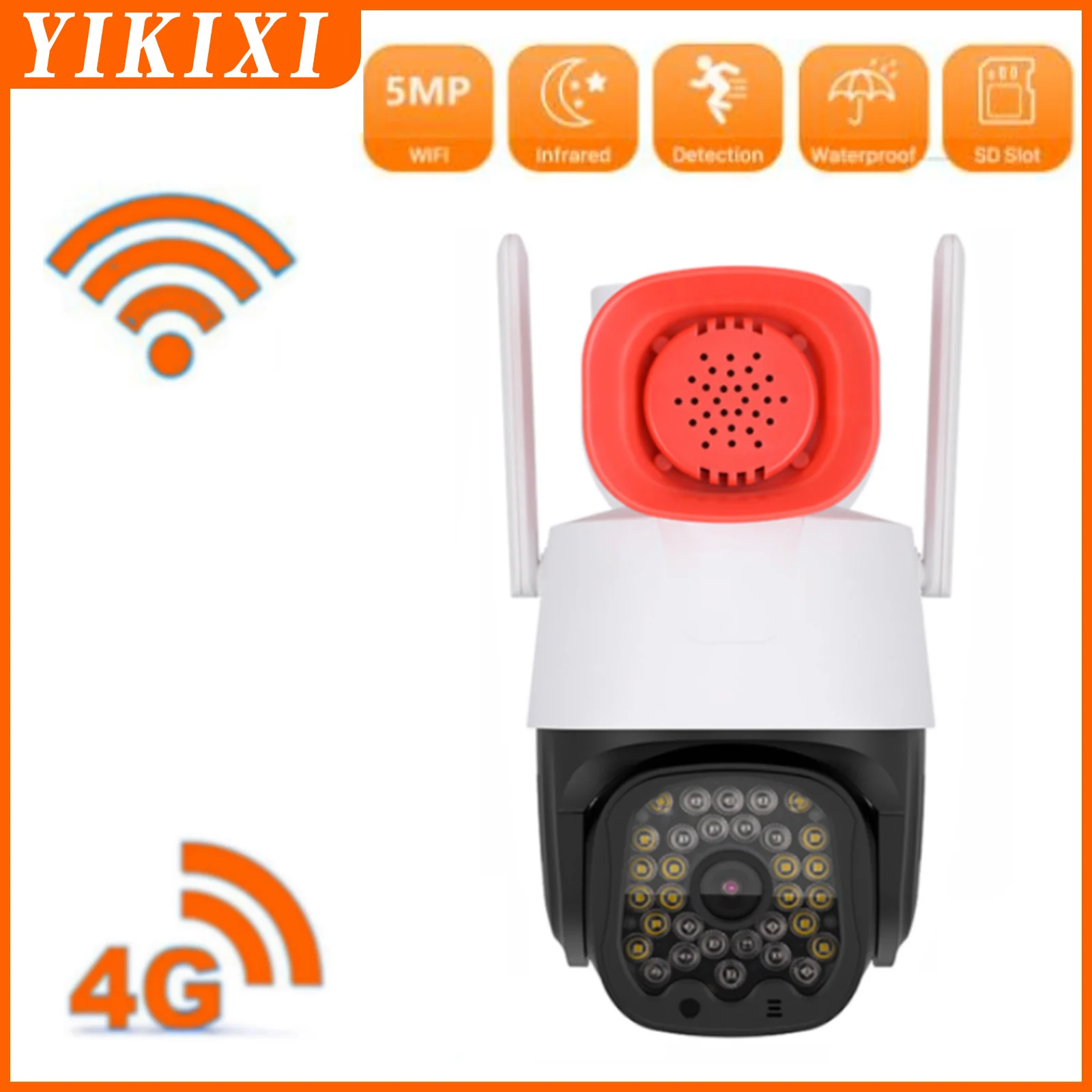 

5MP WIFI 4G Camera Two-way Voice Full-color Night Vision PTZ Kamera PIR Automatic Tracking Waterproof Remote Monitoring ip cam
