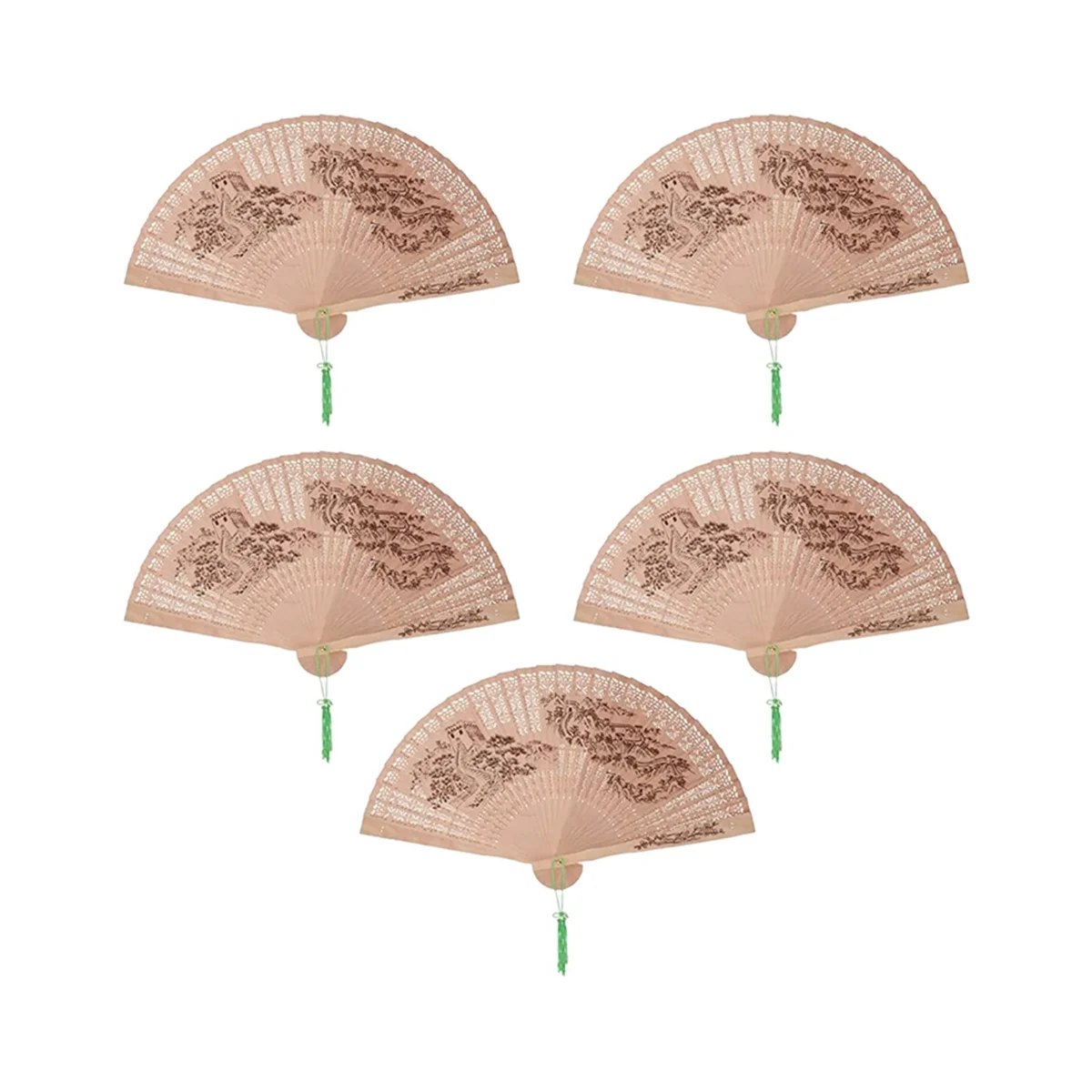 

Sandalwood Folding Fan,Chinese Hand Fan in Retro Style, Foldable Hand Fan for Wedding Dance Party