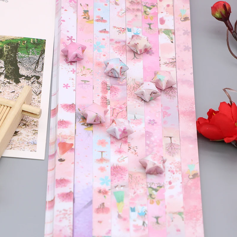 540 листов наклейки-полоски для оригами Сакура счастливая звезда украшение