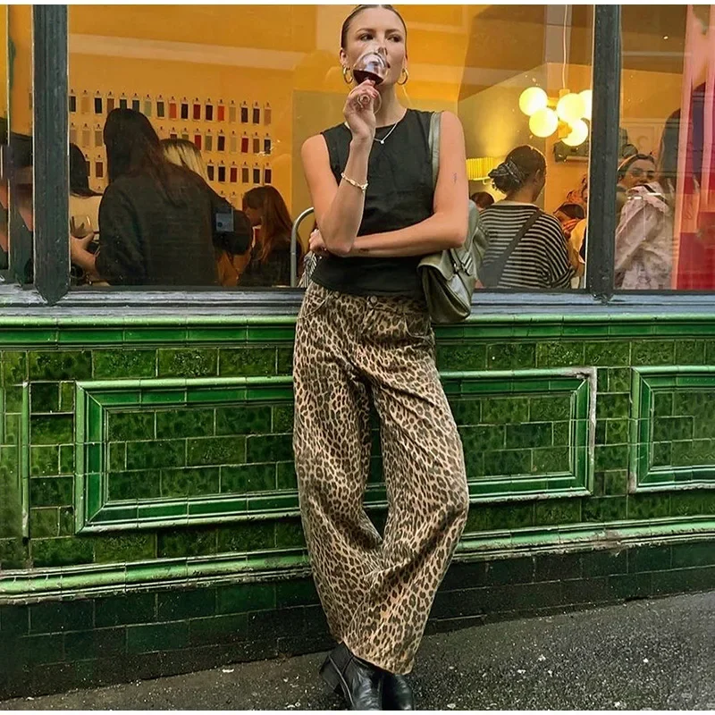 Женские мешковатые джинсы в готическом стиле Свободные повседневные Широкие