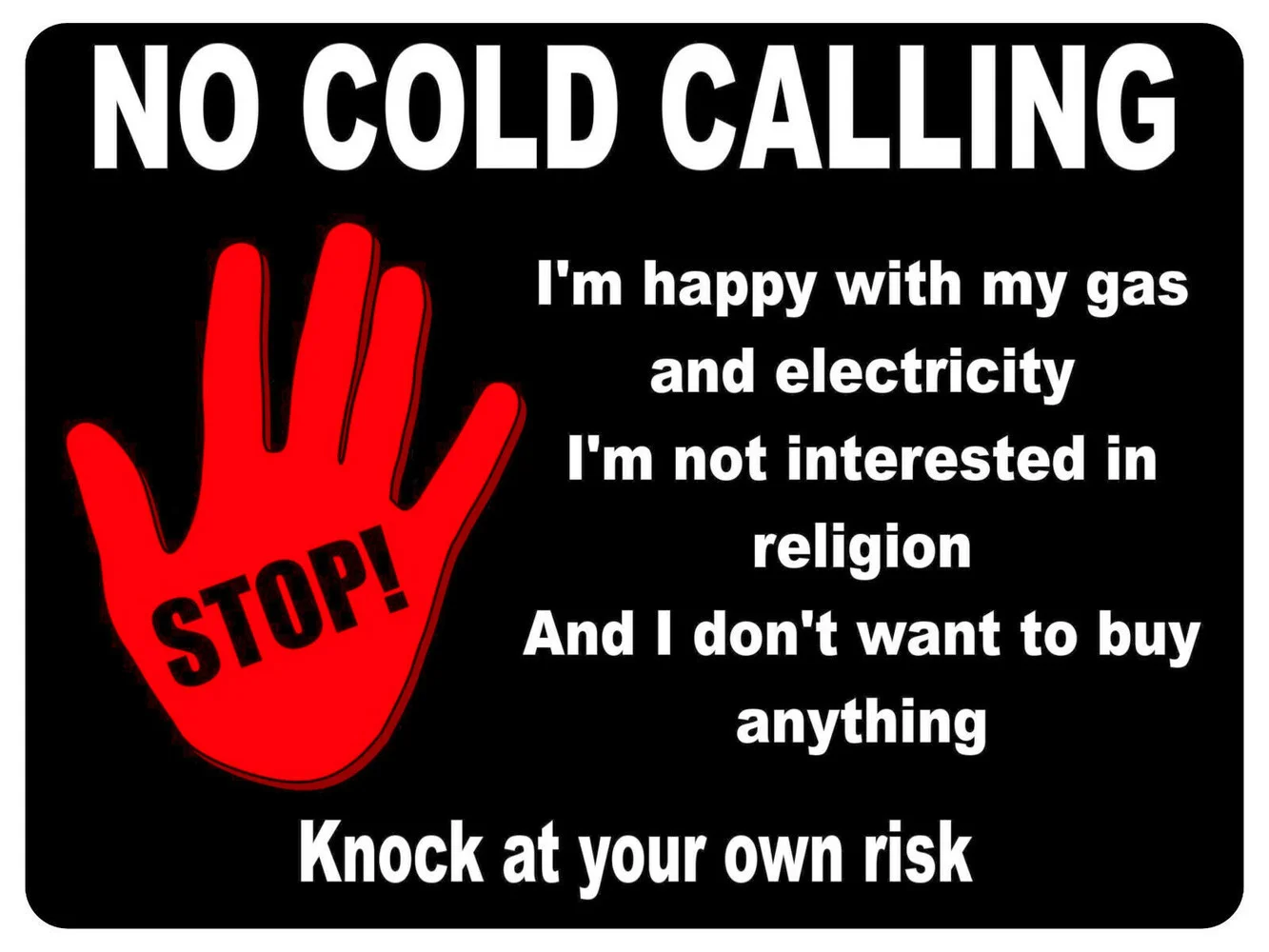 

Акриловая табличка с надписью «STOP NO COLD Call», дверные ворота, дом, офис