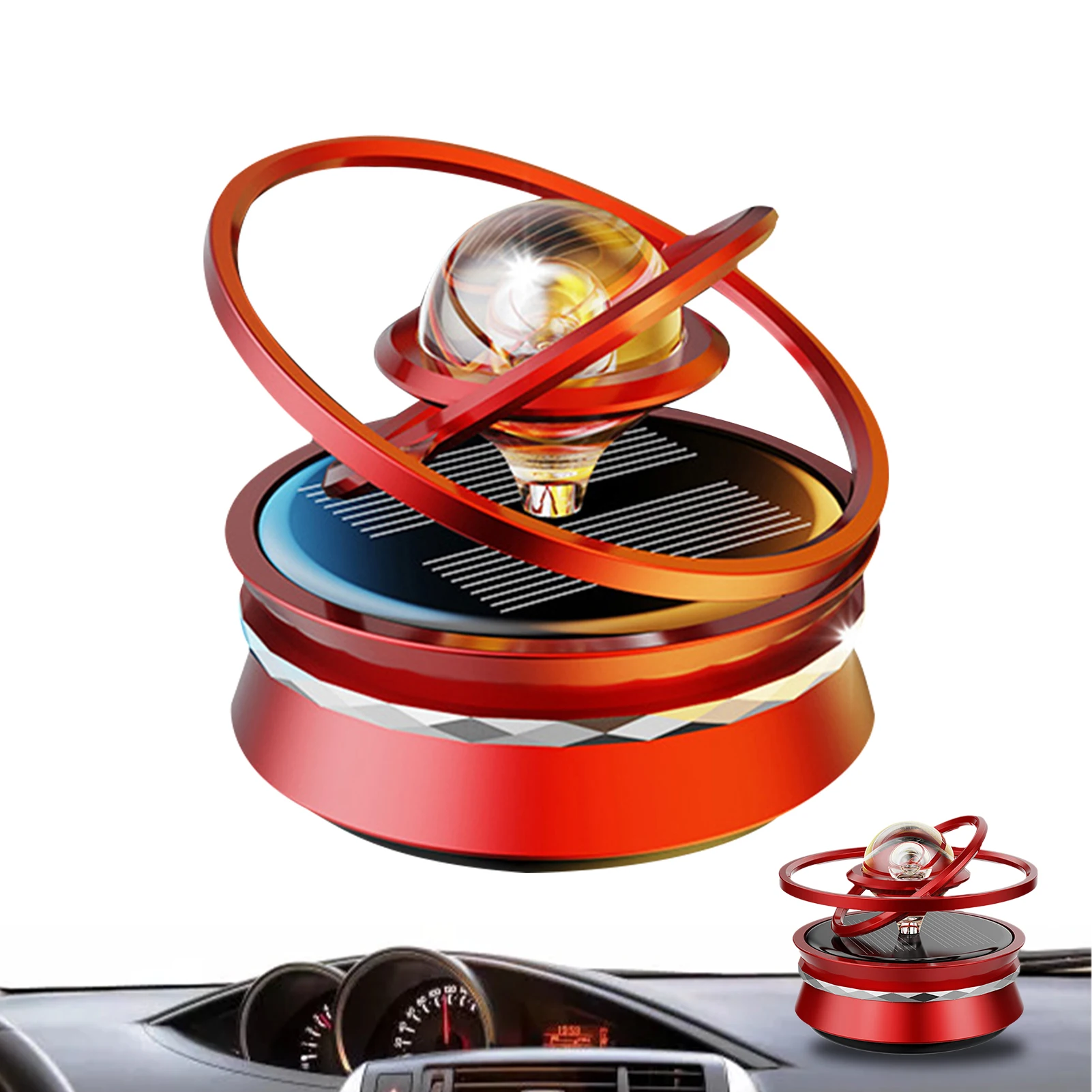 

Solar Energy Rotating Car Aromatherapy Car Air Freshener Perfume Fragrance Auto Aromatherapy Flavoring Car Interior Accessories