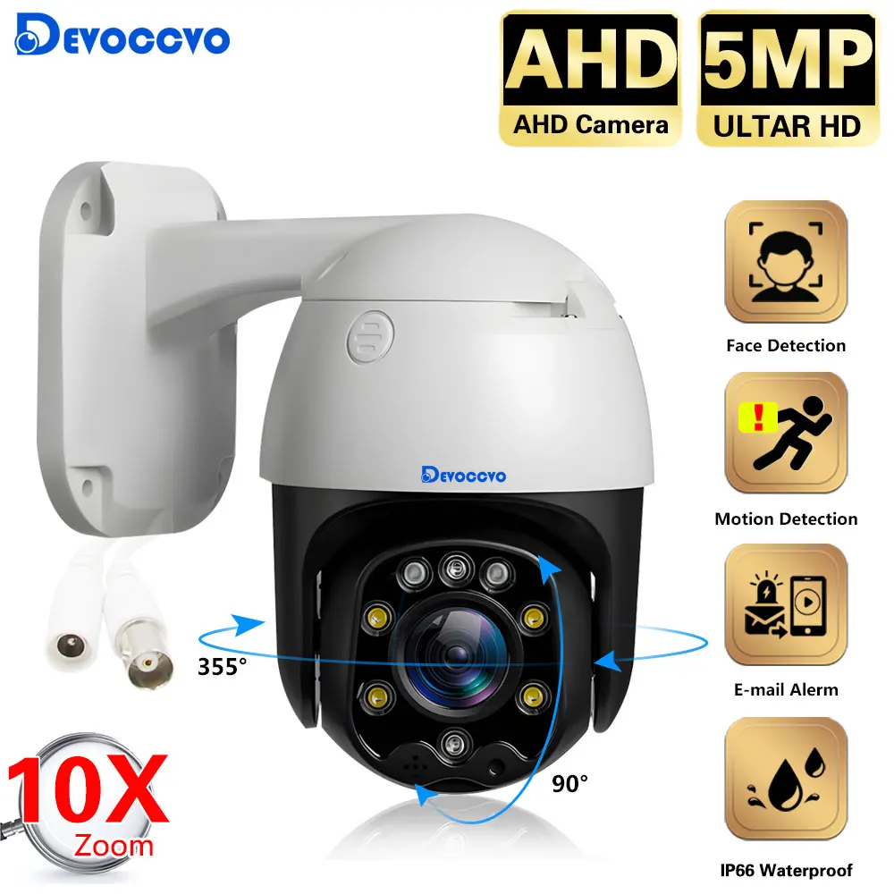 

XMEYE 5MP HD AHD PTZ Camera Face Detection Outdoor Wateproof 10X Optica Zoom Analog CCTV Security Surveillance Camera BNC H.265