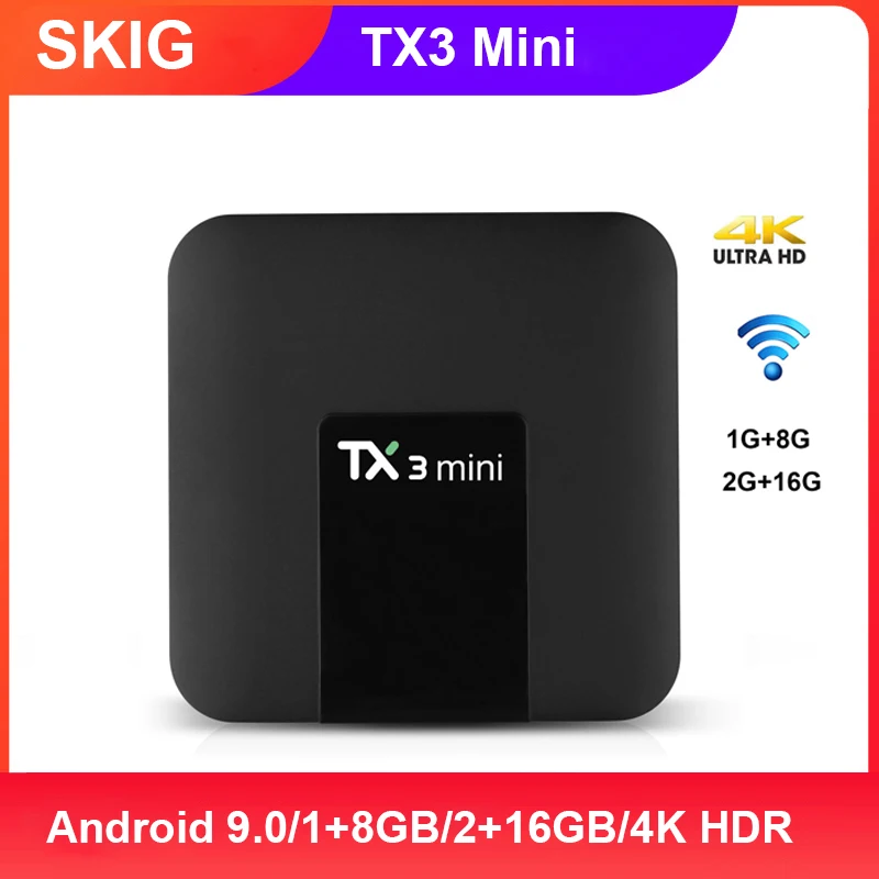 

TX3 Mini Smart TV Box Android 9.0 Set Top Box Amlogic S905W 4K HD 2.4G 5G Dual Wifi Google Youtube Media Player