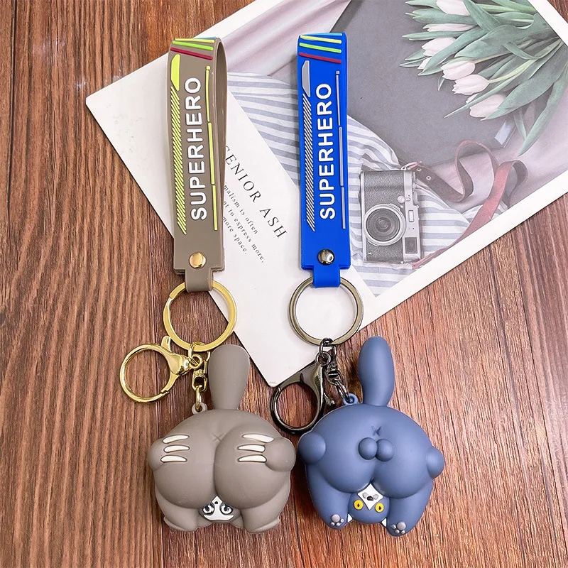 Новые милые Брелоки для ключей с котом Мультяшные Коты задница брелок женщин