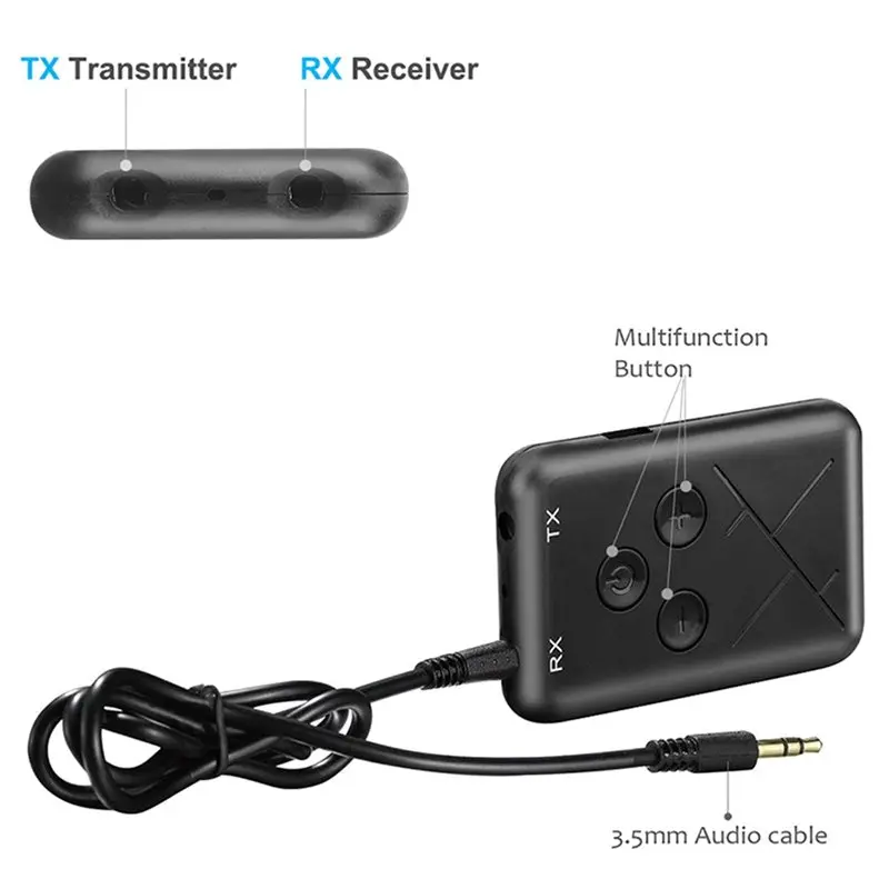 Фото Стерео-аудиоприемник APTX Wireless Aux 2-в-1 с разъемом 3,5 мм и RCA, автомобильный адаптер-передатчик для ТВ и ПК, для акустических систем №5