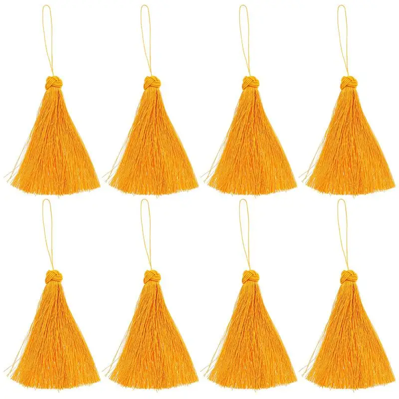 

8pcs Hanging Rope Silk Tassel Fringe Cotton Tassels Trim For Key Chain Earring Hooks Pendant Jewelry Making Finding Supplies