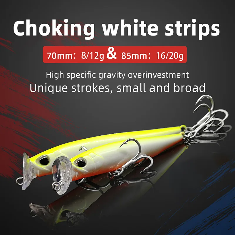 

Rocket Minnow Pencil Lures Sinking Baits Artificial Bait Stickbaits Fishing Seabass Top Water Popper Lure Pesca Bait Swimbait