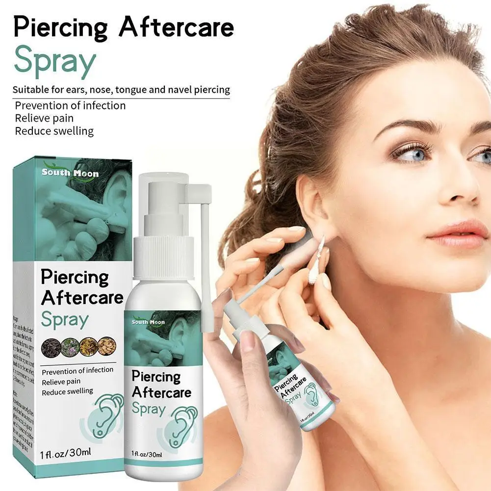 

30ml Pierced Ear Cleaning Spray Earrings Hole Cleaner Hole Ear Hole Hole Ear Cleaner Kit Tool Aftercare Care Earrings H6I8