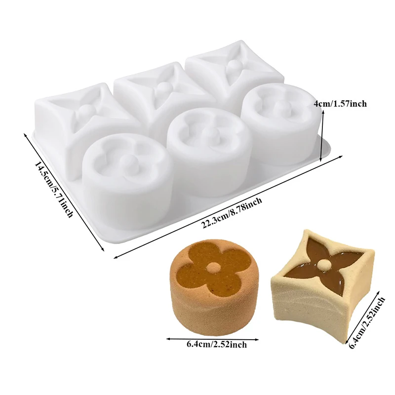 

DIY 3D Love Flower Cake Baking Silicone Mold Valentine's Day Party Chocolate Pastry Clover Shaped Utensils Small Accessories