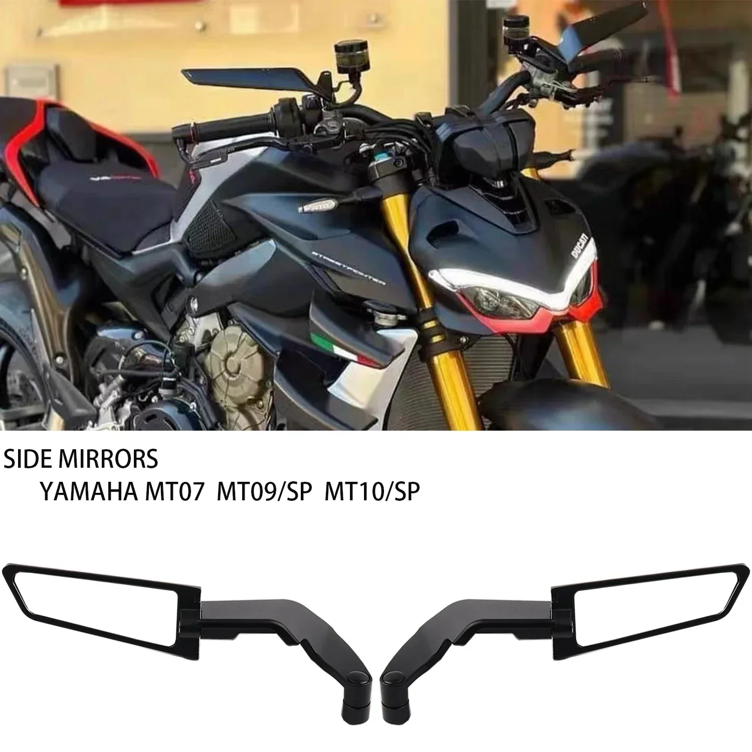 Для YAMAHA MT 07 MT07 09 MT09 SP 10 MT10 Мотоциклетные зеркала Stealth Winglets Комплекты зеркал для
