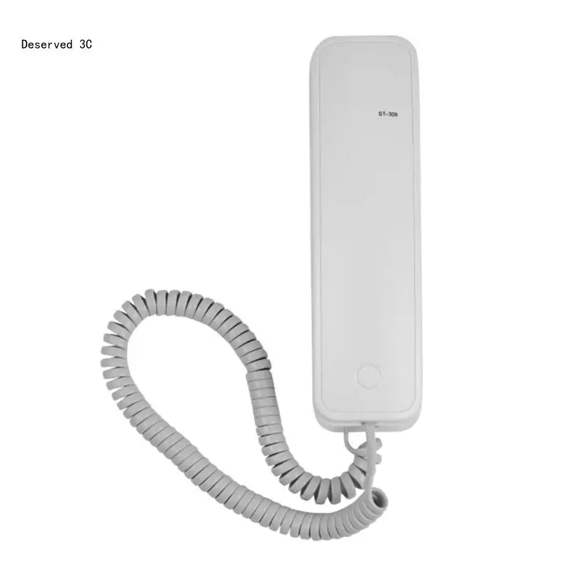 R9CB ST309 Wall Phone Fixed Landline Wall Telephone with and Redial for Home and Office Hotel Spas Use
