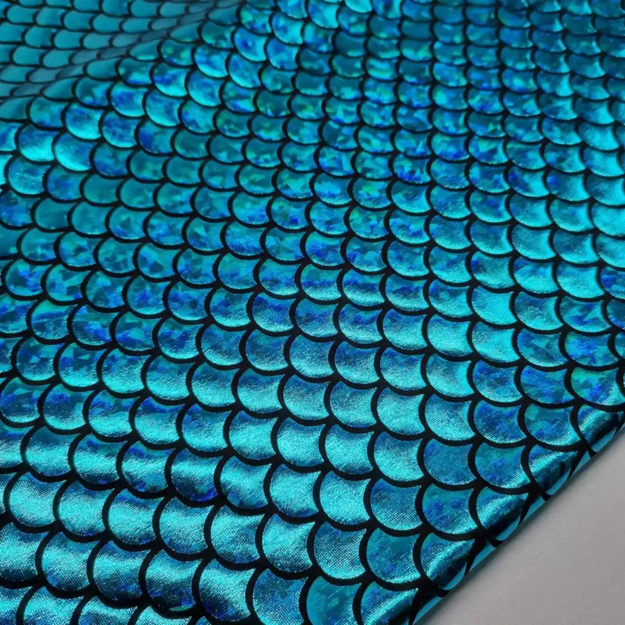 Косплей эластичный танцевальный чешуя Русалки ткань блестящая Бронзовый