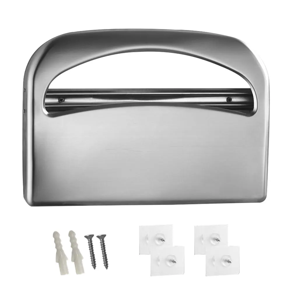 

Durable Wall Mounted Stainless Steel Home Bathroom Universal Practical Toilet Seat Cover Dispenser Accessories Large Capacity