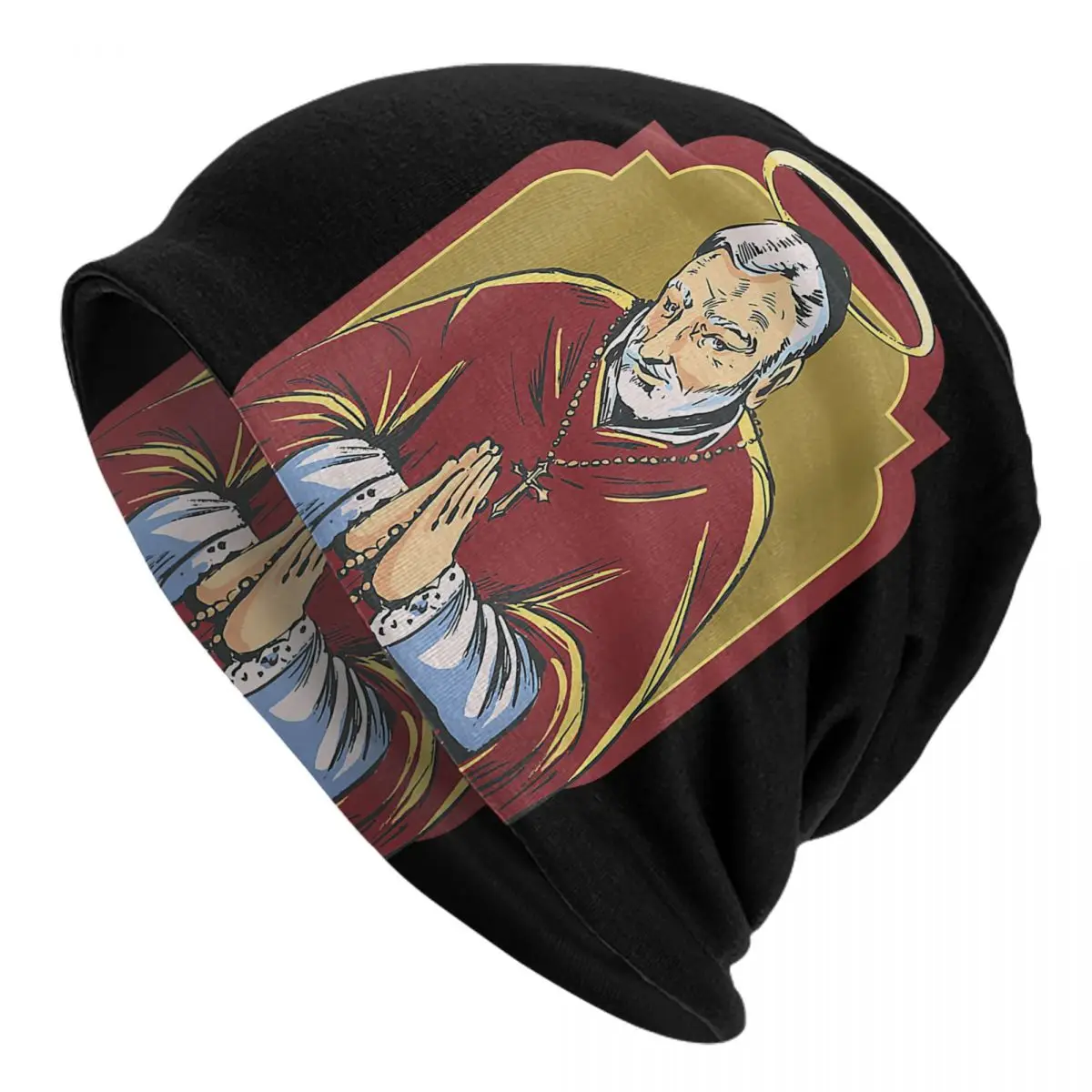 

St Alphonsus Liguori Catholic Patron Saint Of Lawyers Adult Men's Women's Knit Hat Keep warm winter Funny knitted hat