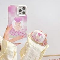 cute clear bow bear flower female for airpods case silicone cover for airpods pro 3 2 1 case anti drop headphone case protective