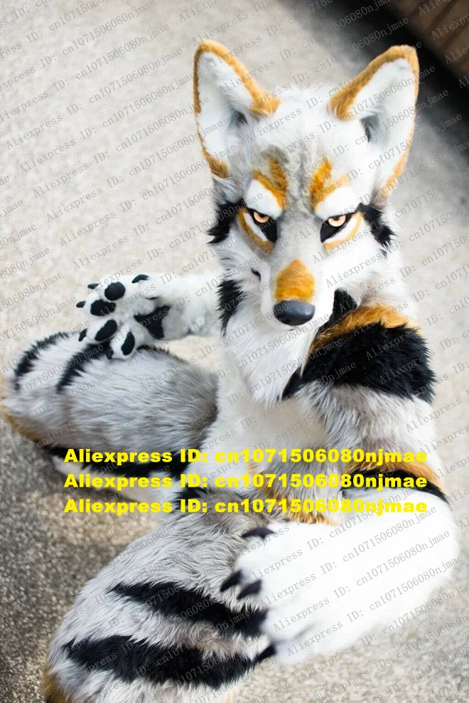 Костюм-Талисман из натурального меха с изображением хаски волка лисы - купить по