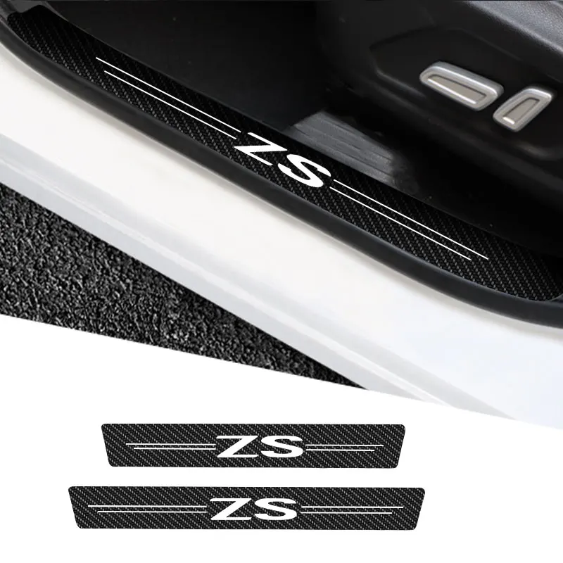 

Car Door Threshold Scuff Plate Carbon Fiber Sill Protector Stickers For MG ZS 2018 2019 2020 2017 Auto Door Entry Pedal Guards