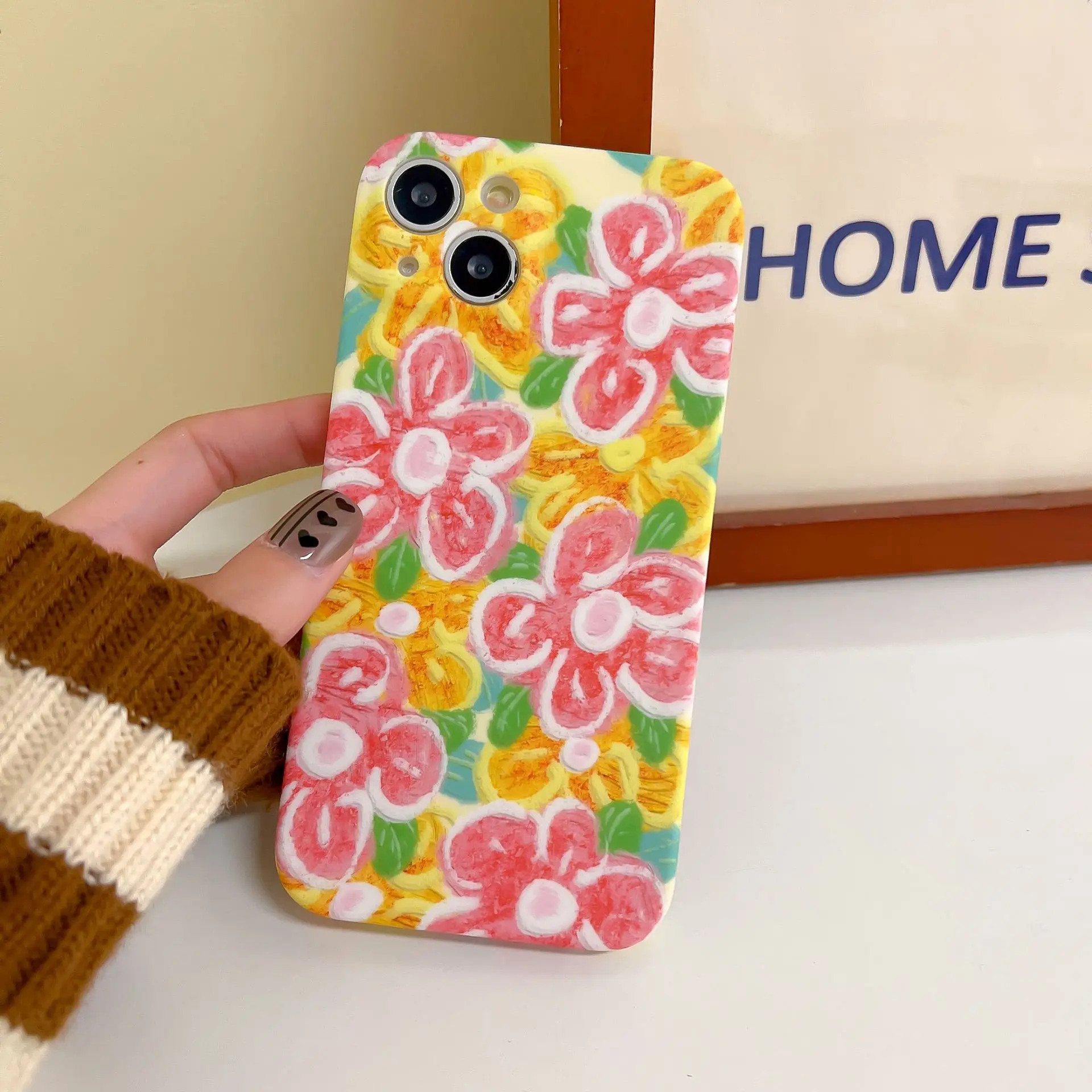 

Милый чехол для телефона в стиле ретро с изображением девушек цветов маслом Романтика искусство чехол для iPhone 14 13 11 12 Pro Max Xr X Xs Max милый мульт...