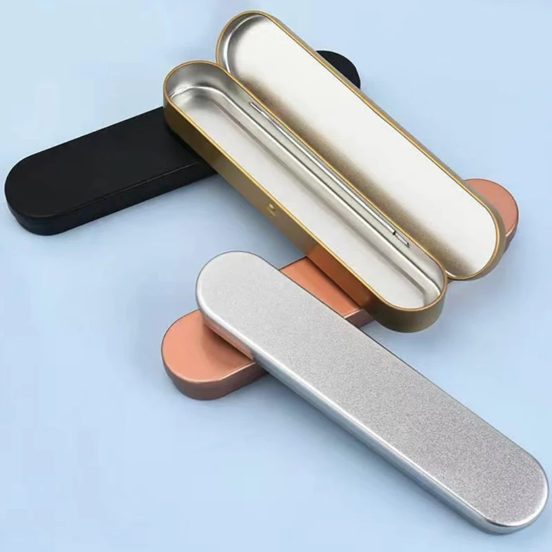 

Metal Pencil Case Pen Holder Stationery box Organizer Pencilcase Student School Supplies