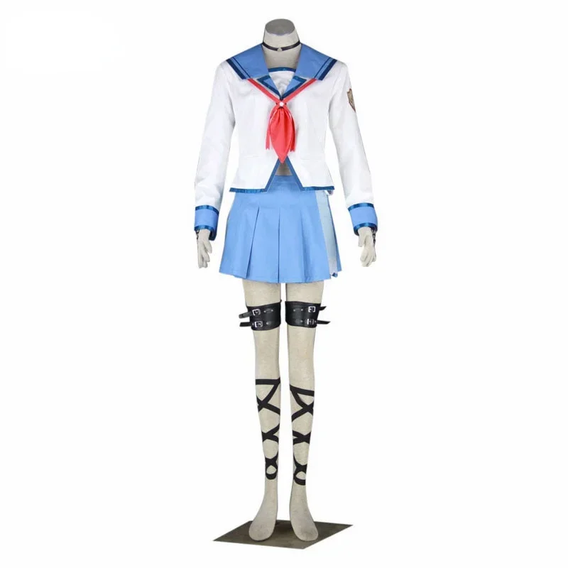 Бесплатная доставка Angel Beats! Iwasawa Asami Косплей Костюм моряка Пальто футболка Платье
