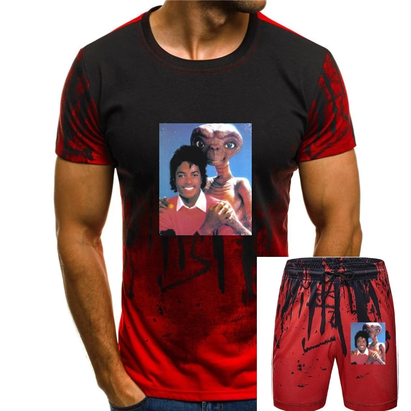 

Michael Jackson & E.T Classic Retro Music Thriller Vintage T-Shirt Up To XXL