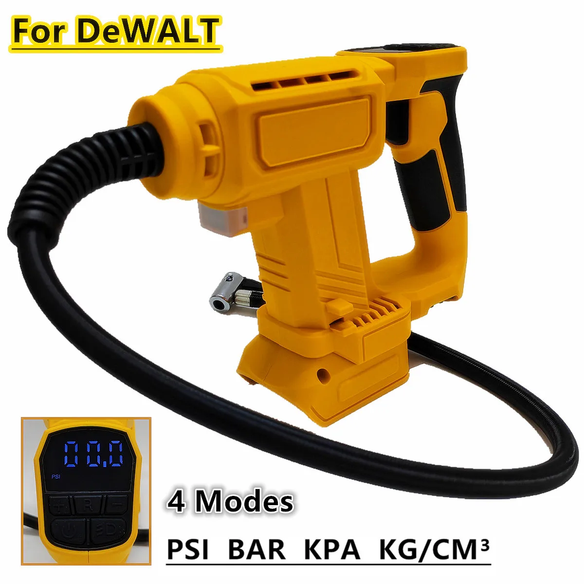 

For DeWALT 20V 18V Battery Cordless Inflator Electric Air Pump Automatic Car Tire Handheld Air Compressor Power Tools