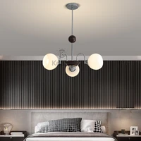 kobuc modern glass ball pendant lamp led chandelier for living romm dining room hanging lights ceiling mounted luminaire fixture