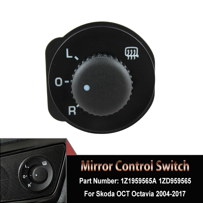

Premium Quality Side Mirror Switch Control Adjust Knob For SKODA Octavia MK2 II 1Z 1Z0 959 565A 1ZD 959565 1Z1959565A 1ZD959 565