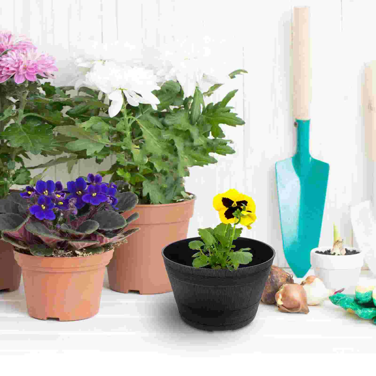 Садовые цветочные горшки для уличных растений бонсай кашпо из смолы винтажный