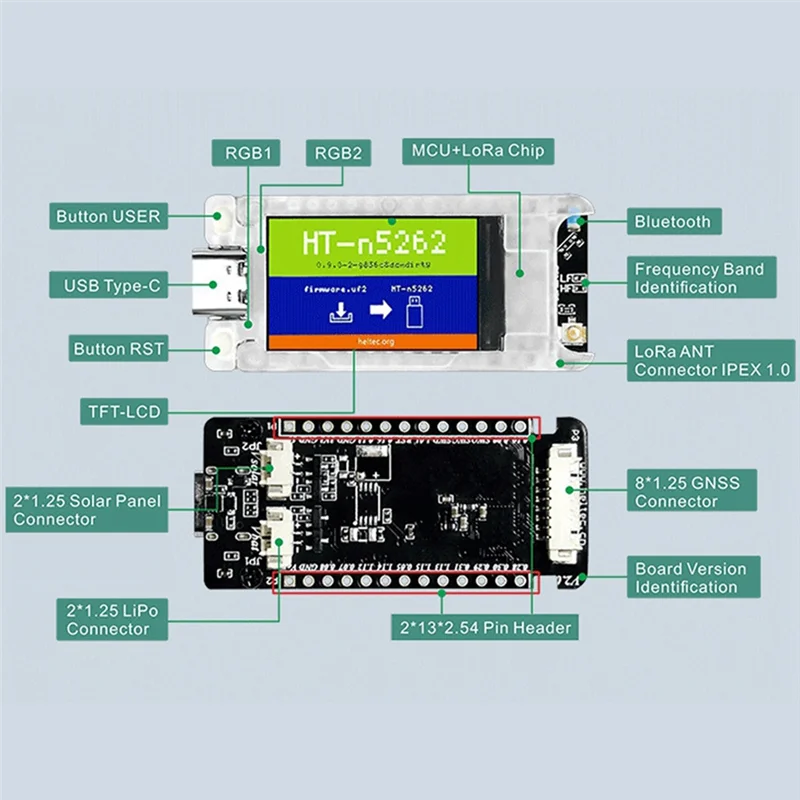 Фото Устройство слежения ABZW с защитой от потери для Find My APP Smart Tag Mesh Node T114 Металастичный трекер Nordic NRF52840 SX1262 №3
